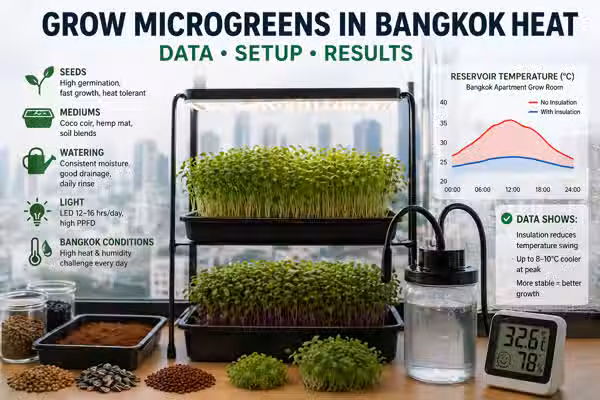 Growing microgreens in a Bangkok apartment: the complete guide