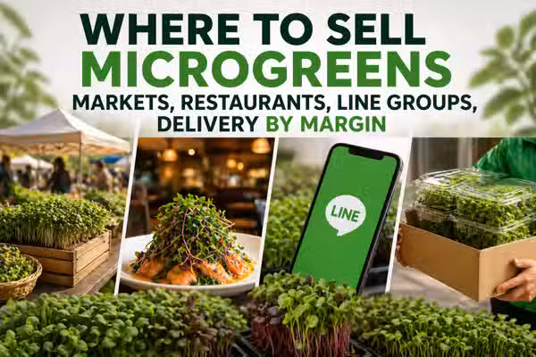 Where to sell microgreens: markets, restaurants, Line groups, and delivery ranked by margin