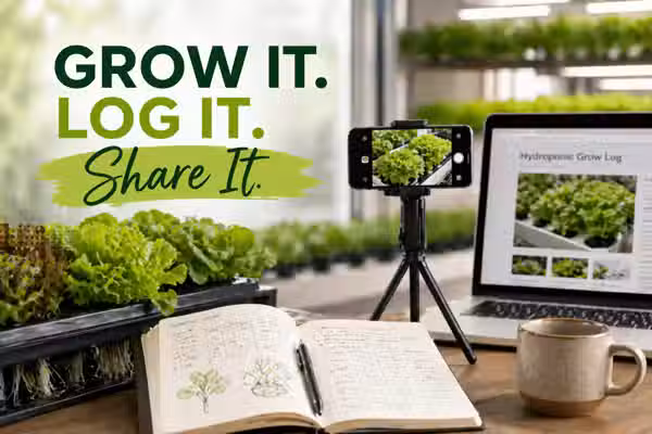 How to document a hydroponic grow log that doubles as content for a blog and social media