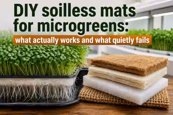 DIY soilless mats for microgreens: what actually works and what quietly fails
