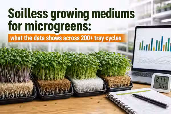 Soilless growing mediums for microgreens: what the data shows across 200+ tray cycles