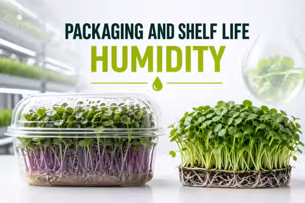 Microgreen packaging shelf life: humidity, weight loss, and quality over 5 days across 3 pack types