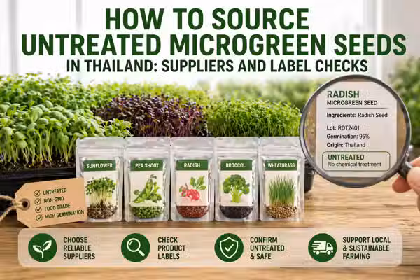 How to source untreated microgreen seeds in Thailand: suppliers and label checks