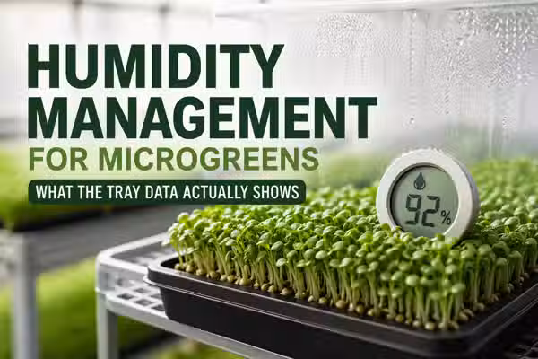 Humidity management for microgreens in Bangkok: what the tray data actually shows