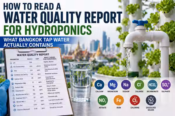 How to read a water quality report for hydroponics: what Bangkok tap water actually contains