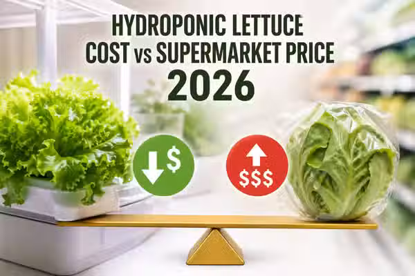 Cost per kilogram of hydroponic lettuce grown at home in Bangkok vs supermarket price in 2026
