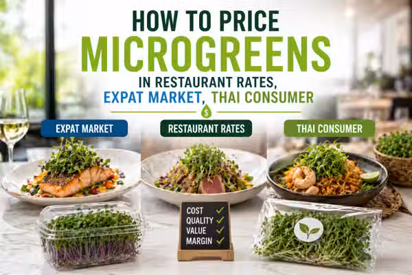 How to price microgreens in Bangkok: restaurant rates, expat market, and Thai consumer reality in 2026