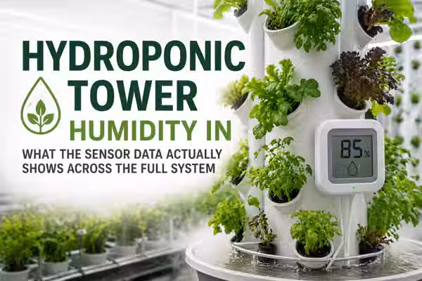 Hydroponic tower humidity in Bangkok: what the sensor data actually shows across the full system